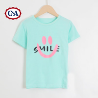 C&A儿童短袖t恤夏装2024夏季撞色 白色 120