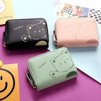 叕二叕零钱包女小包卡包证件包银行卡收纳包卡夹女士身份证驾驶证卡套 黑色