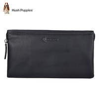 暇步士 手拿包男真皮手抓包头层纯牛皮手包男士夹包大容量钱包信封包男包 黑色纯色