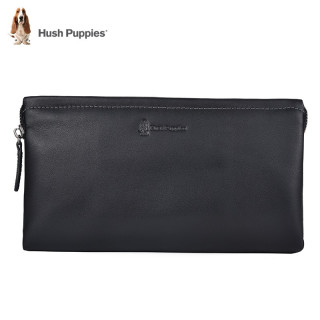 暇步士 手拿包男真皮手抓包头层纯牛皮手包男士夹包大容量钱包信封包男包 黑色纯色