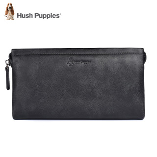 暇步士 手拿包男真皮手抓包头层纯牛皮手包男士夹包大容量钱包信封包男包 黑色双色纹