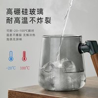 富光泡茶杯男款茶水分离杯办公杯子个人高硼硅玻璃杯2024