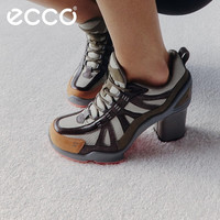 爱步（ECCO）BIOM C 65户外休闲鞋 25年春季natacha联名撞色高跟鞋 842813 浅棕色红色鸽子灰棕褐色铁灰色 40
