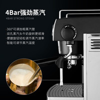 WPM惠家KD230意式半自动家用小型咖啡机双泵高压迷你可用胶囊美式 黑色