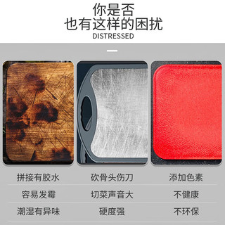 拜杰菜板PE塑料切菜板圆形砧板抗菌防霉实心加厚切肉切菜剁肉板菜墩 直径48CM厚7CM食品级抗菌材质