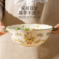 川岛屋碗可爱双耳汤碗家用2024新款陶瓷大碗