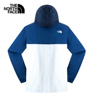The North Face北面防晒衣男25春夏户外运动舒适防泼水UPF轻薄皮肤衣8EZX FG7/星辰灰/海域蓝 M /170/92A