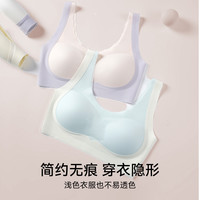 猫人少女内衣文胸初高中二三阶段青春期发育无痕运动防震女生背心 黄色+粉色+白色 XL