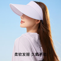 猫人防晒帽男遮阳帽防紫外线遮脸太阳帽夏天户外跑步运动空顶帽子女 软檐-浅紫色