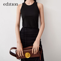 edition女立裁开衩露腿绑带设计感小众修身气质半裙 黑色 M/165