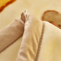 雅鹿拉舍尔毛毯冬季加厚保暖办公室午睡毯家用多功能沙发盖毯子午休毯