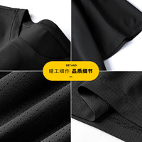 回力(Warrior)网眼t恤男短袖冰丝薄款夏季户外运动跑步速干男士宽松凉感体恤衫