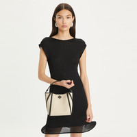 Tory Burch 汤丽柏琦 MCGRAW小号单肩变形水桶包女包TB 158502 黑白拼接 254 OS