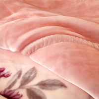 雅鹿拉舍尔毛毯冬季加厚保暖办公室午睡毯家用多功能沙发盖毯子午休毯 花枝招展【多功能 可铺盖】 200*230cm【重约9斤】