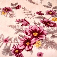 雅鹿拉舍尔毛毯冬季加厚保暖办公室午睡毯家用多功能沙发盖毯子午休毯 花枝招展【多功能 可铺盖】 150*200cm【重约5斤】