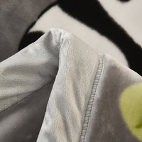 雅鹿拉舍尔毛毯冬季加厚保暖办公室午睡毯家用多功能沙发盖毯子午休毯 熊猫盼盼【多功能 可铺盖】 150*200cm【重约4斤】