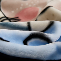 雅鹿拉舍尔毛毯冬季加厚保暖办公室午睡毯家用多功能沙发盖毯子午休毯 兔小爱【多功能 可铺盖】 150*200cm【重约5斤】