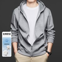 【高品质棉料】春秋季男式卫衣连帽设计纯色百搭舒适亲肤开衫外套
