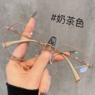  慕楚 防蓝光辐射 近视眼镜 万新1.60MR-8非球面镜片  配万新1.60MR-8非球面镜片 玫金
