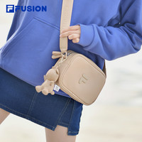 欧阳娜娜同款FILA FUSION斐乐相机包女包包黑色斜挎包小熊单肩包