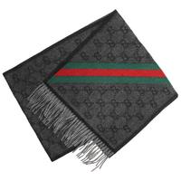 【秋冬保暖】古驰经典条纹撞色男女围巾披肩100%羊毛