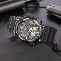 卡西欧(CASIO)男表 运动手表 多功能双显电子表 防水夜光石英表 夜光指针AEQ-110W-1A
