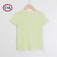 C&A儿童短袖t恤夏装2024夏季撞色 绿色 130