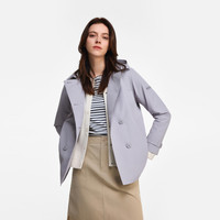 【蔡文静同款】AIGLE艾高GORE-TEX防风防雨透湿户外休闲风衣女 草绿色 BI451 38