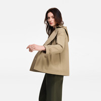 【蔡文静同款】AIGLE艾高GORE-TEX防风防雨透湿户外休闲风衣女 杻藤杏色 BI454 36