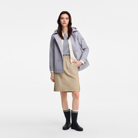 【蔡文静同款】AIGLE艾高GORE-TEX防风防雨透湿户外休闲风衣女 杻藤杏色 BI454 42