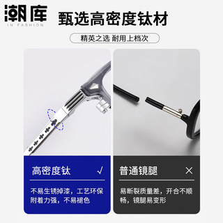 潮库超轻近视眼镜男款可配度数防蓝光镜合集 M23-26透灰银 配1.67防蓝光0-1000度