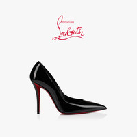 【线上独家】CL/路铂廷 MISS Z 100 女士婚鞋水晶鞋高跟鞋红底鞋 黑色 35.5