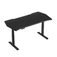 乐歌黑武士PRO双电机升降桌台式电脑桌办公桌家用书桌子1.2橡胶木