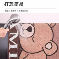 金玉铭川花朵丝圈地垫加厚异形入户门垫pvc可裁剪进门脚垫家用玄关防滑垫 SQ-奶油绿花朵 120X120cm