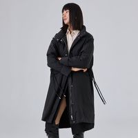 雪中飞 SNOWFLYING女秋冬时尚休闲小众风衣中长款保暖羽绒服