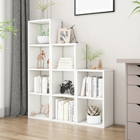 酷林书架多层夹缝收纳架窄款省空间落地文件架客厅置物柜 暖白色4层 【15mm板】暖白色4层 高120cm
