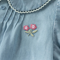 戴维贝拉（DAVE＆BELLA）儿童短袖t恤夏装女童薄款上衣莱赛尔中大童衣服小女孩打底衫 牛仔蓝 150 cm（身高140-150cm）