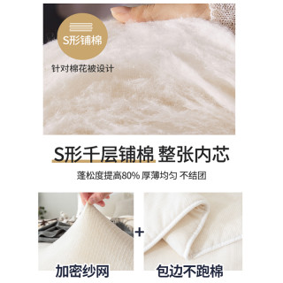 新疆棉花垫被床垫褥子铺床软垫床褥子保暖宿舍保护垫加厚垫褥 5斤-棉花垫被【棉花可见 铺盖两用】