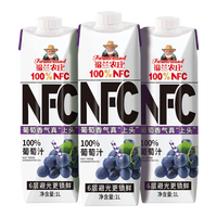 福兰农庄100%NFC果汁 纯鲜榨果汁0脂肪橙汁葡萄汁饮料胖东来同款