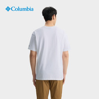 Columbia25春夏哥伦比亚T恤男女户外休闲纯棉圆领吸湿短袖半袖XE9502 100 M