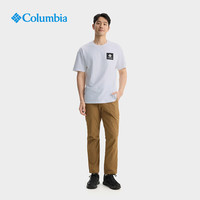 Columbia25春夏哥伦比亚T恤男女户外休闲纯棉圆领吸湿短袖半袖XE9502 100 XL