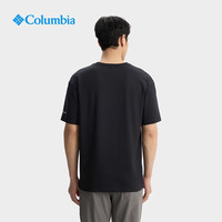 Columbia25春夏款哥伦比亚短袖T恤款户外休闲纯棉圆领吸湿短袖XE9502 010 XS