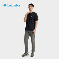 Columbia25春夏哥伦比亚T恤男女户外休闲纯棉圆领吸湿短袖半袖XE9502 010 M