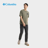 Columbia25春夏哥伦比亚T恤男女户外休闲纯棉圆领吸湿短袖半袖XE9502 397 M