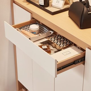 林氏家居入户门鞋柜大容量多层超大家用门口林氏木业UV5N-B 【原木色】1.2m鞋柜