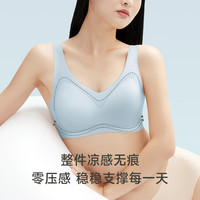 美·雅·挺无痕内衣女无钢圈美背文胸一体聚拢上托夏季薄款网纱透气舒适胸罩 【超薄无痕】果绿 L 【建议120-130斤】