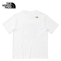 北面(The North Face)短袖T恤男女款户外运动棉质舒适透气81QH FN4/白色 XXL