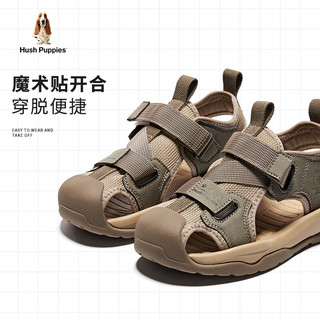 暇步士（Hush Puppies）童鞋儿童凉鞋女童凉鞋女孩包头凉鞋男童软底中大童时尚休闲凉鞋   适合脚长17.8cm