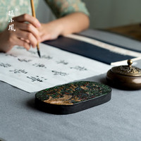 張小鳳 国家非遗 老墨版制 《春华秋实》曹素功古法松烟墨 老墨工艺品陈墨条摆件(带收藏证书) 春华秋实(店长)