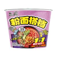 思圆方便面粉丝粉面搭档酸辣味136g*6桶方便速食酸辣可口夜宵